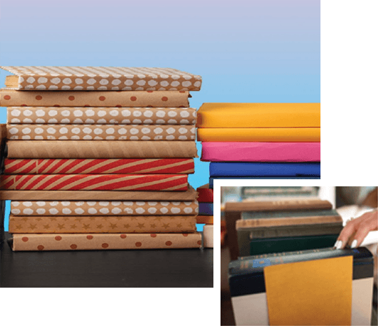 Book spine adhesive application